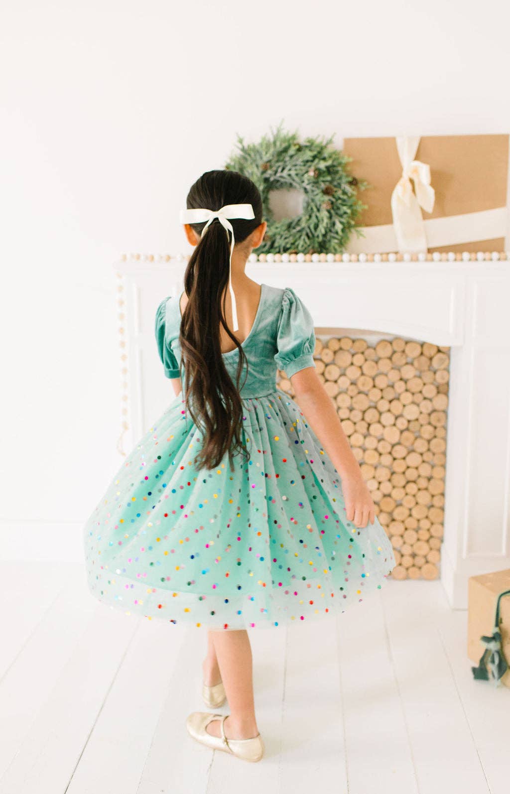 Minty Confetti Diana Dress