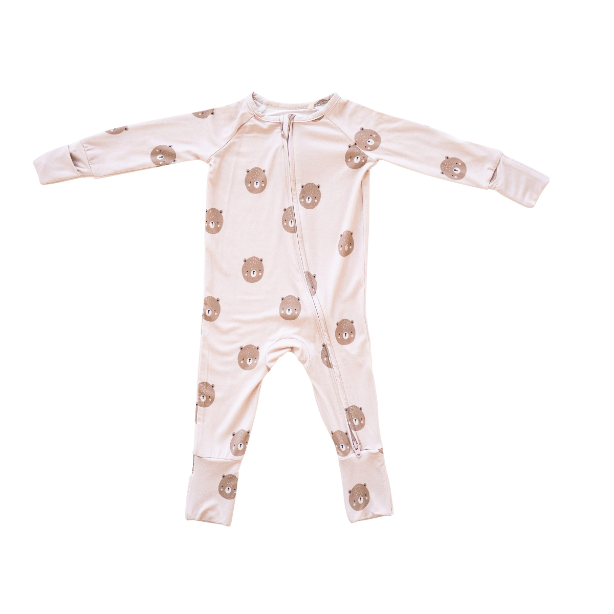 Bamboo Teddy Bear Zip Romper