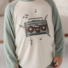 Boombox Long Sleeve Baseball Tee