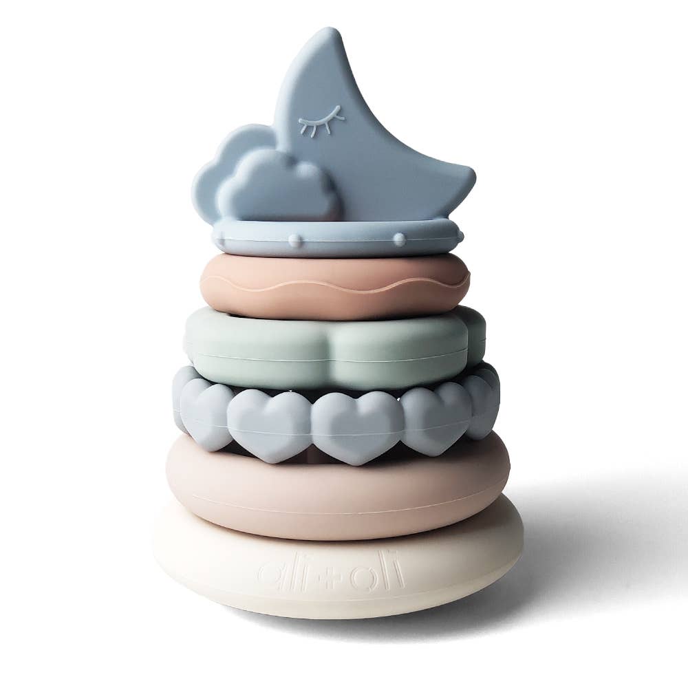 Moon Silicone Stacking Ring Tower