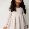 Organic Cotton Fine Rib Tallulah Dress - Petite Fleur Violet