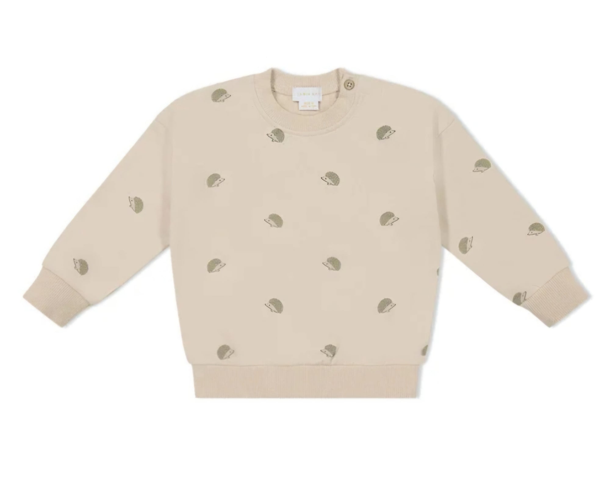 Organic Cotton Kit Sweatshirt - Henry Hedgehog Birch