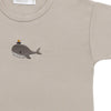 Pima Cotton Hunter Tee - Hazy Taupe Whale